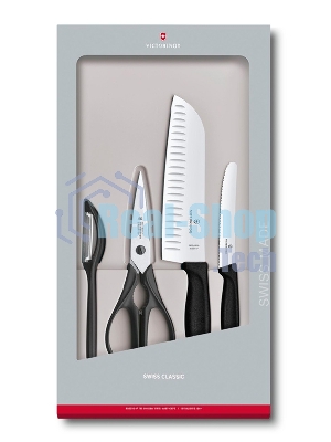 Набор ножей кухонных Victorinox Swiss Classic Kitchen (6.7133.4G) компл.: 4 шт черный, подар. коробка
