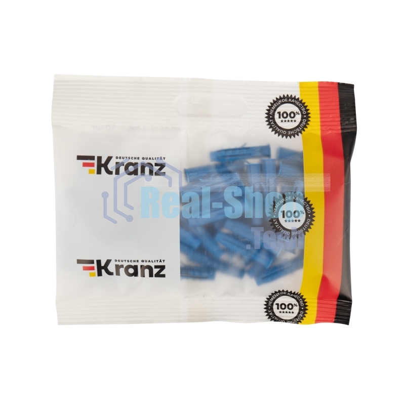 Дюбель распорный Kranz 6х30, синий, пакет (50 шт./уп.)