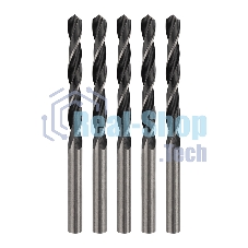 Сверло по металлу Kranz 8,0х117х75 мм HSS (5 шт. в упаковке) DIN 338