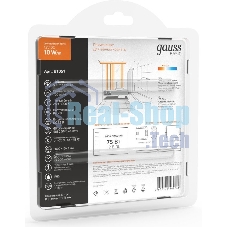 Лента светодиодная Basic Gauss 12V 10W/m 700lm/m 3000K IP65 LED 5m 1/100