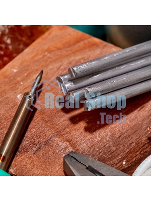 Припой пруток Rexant ПОС-40, Ø8мм, длина 400мм, ГОСТ 21931-76, олово 40%, свинец 60% (упак. 5 кг)