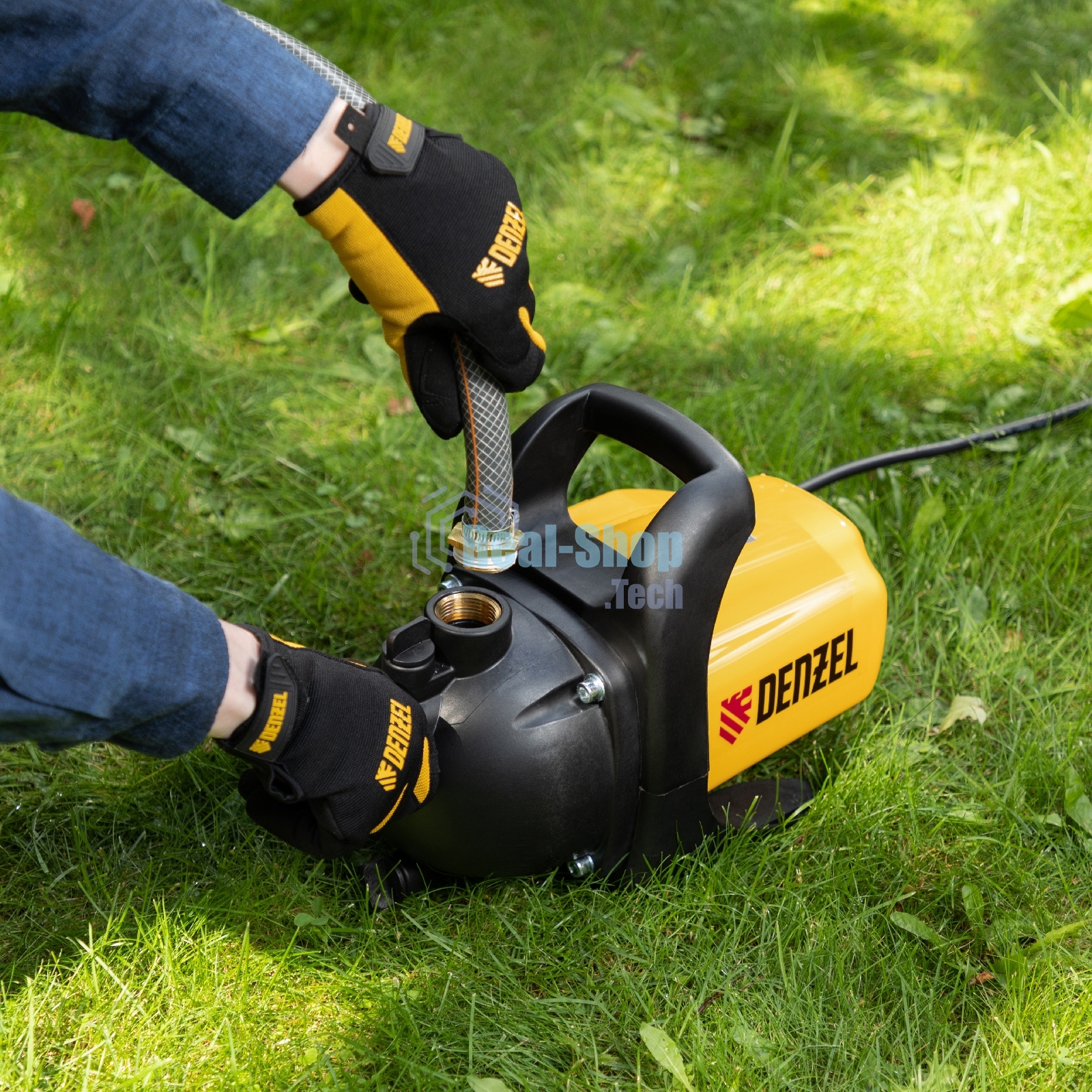 Насос Denzel GP600 садовый поверхностный 600Вт 3000л/ч подъем 35м