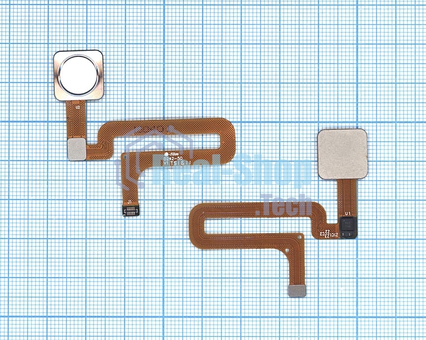 Шлейф со сканером отпечатка пальца для Xiaomi Mi 4S серебристый