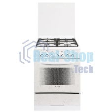 Плита комбинированная Gefest ПГЭ 6302-03 0052 белый, конфорок 4 газовых, духовка 55 л, 60 см x 85 см x 60 см