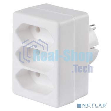 Сетевой разветвитель Buro BU-PS3F-W (3 розетки) белый (пакет ПЭ)