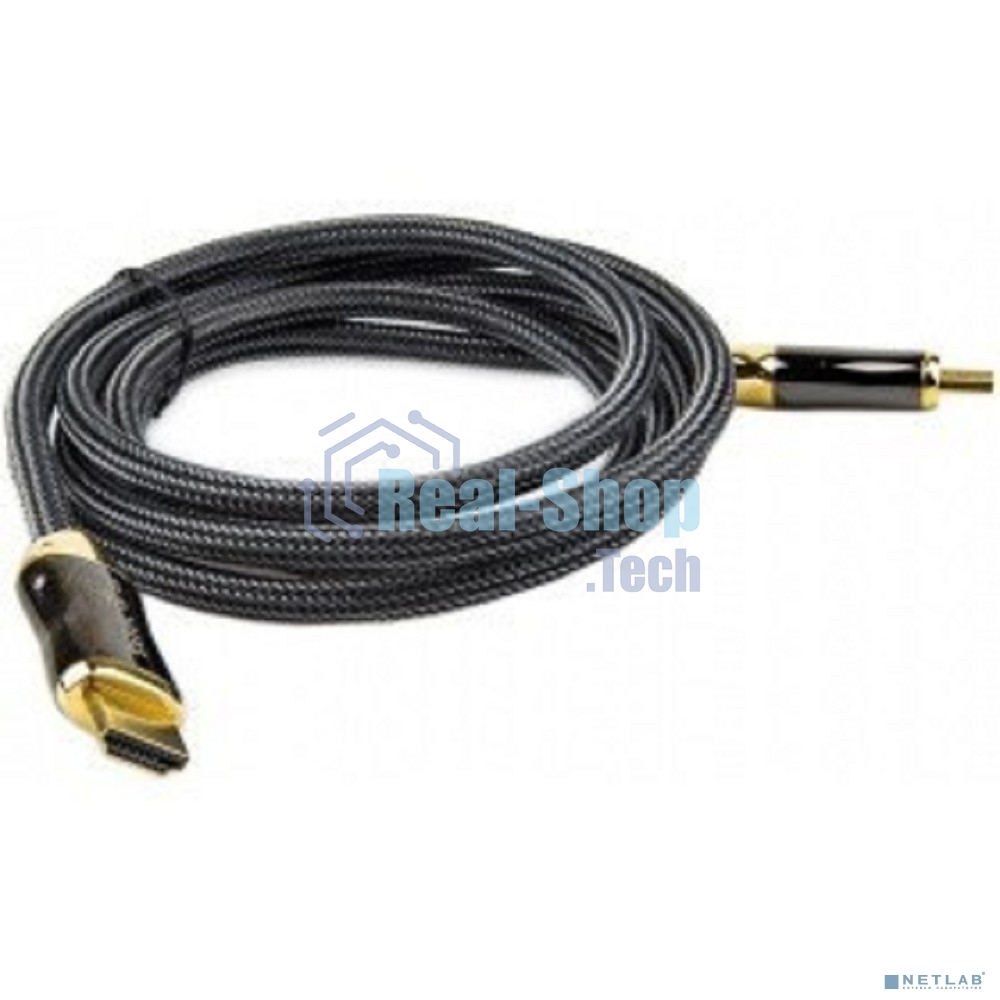 Кабель HDMI 19M/M,ver. 2.1, 8K@60 Hz 2m метал разъемы, нейлоновая оплетка Telecom TCG300-2M