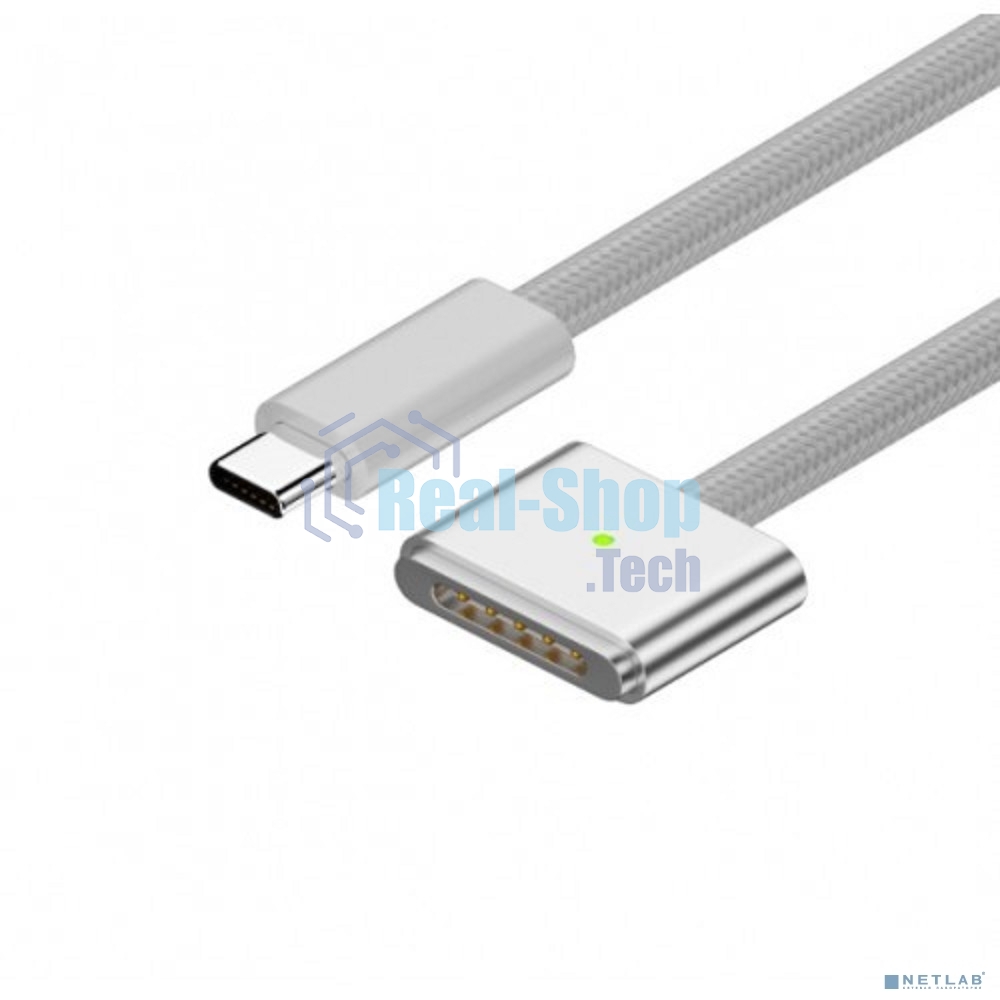 Кабель для зарядки KS-is KS-806gen3-W-2 USB-C M Magsafe 2 F, 2м белый
