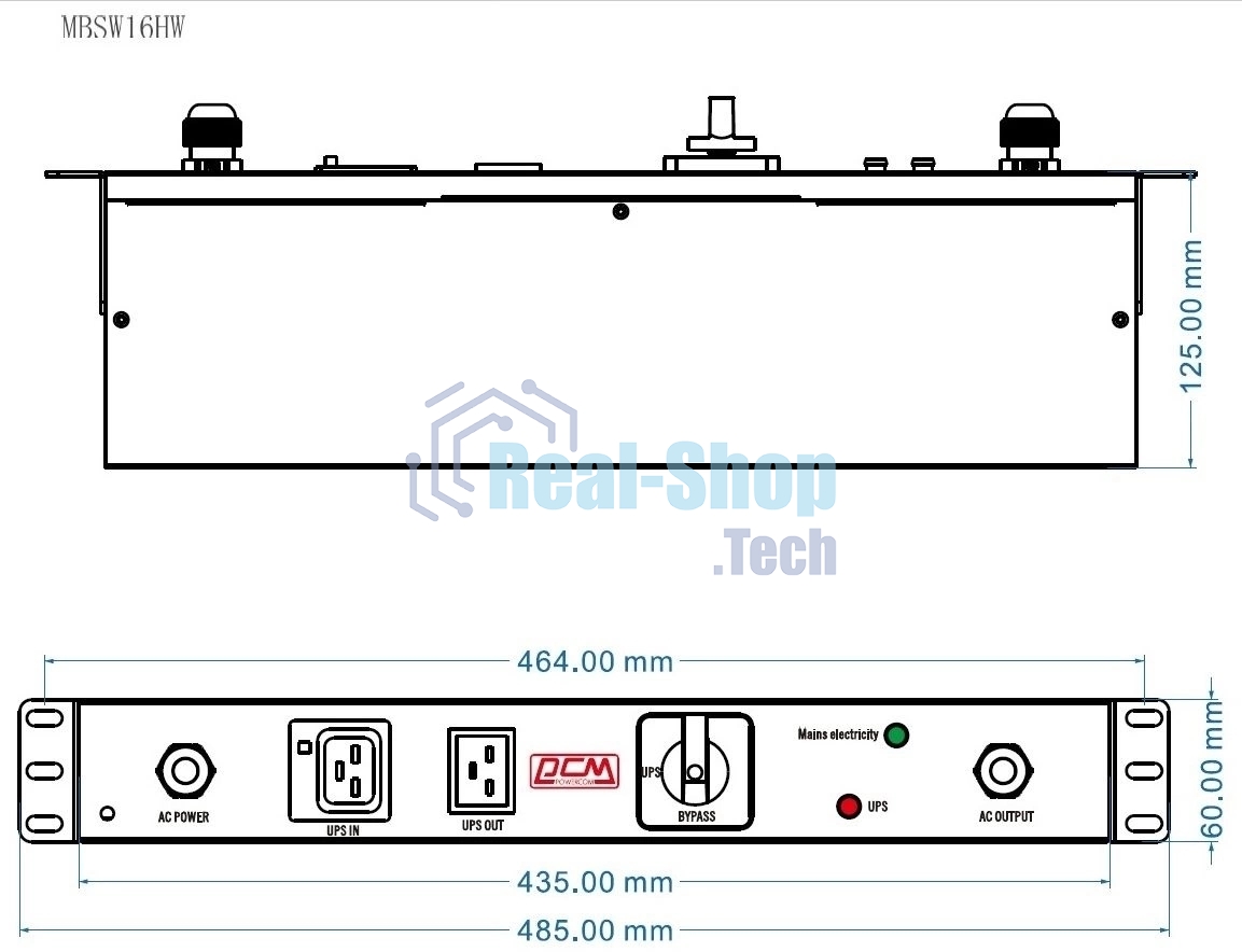 Байпас Powercom MBSW16HW