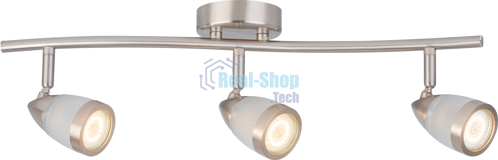 Светильник Hiper Светильник встраиваемый Сатин/Никель H077-3 Поворотный, мощность ламп до 50Вт Размер 18х13х55