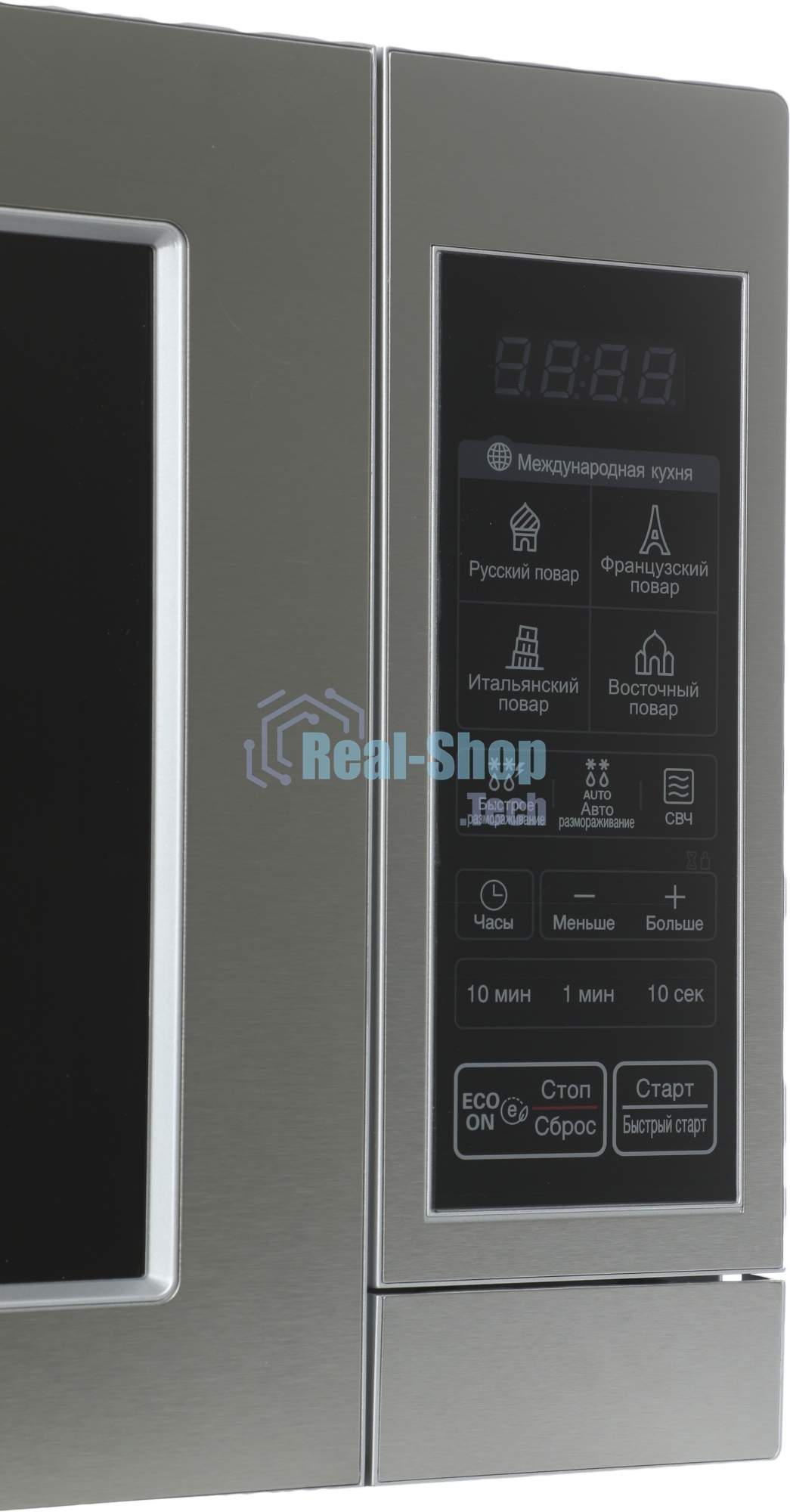 Микроволновая печь LG MS2044V серебристый, 20 л, 700 Вт, переключатели - сенсор