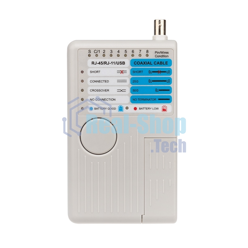 Тестер кабеля Rexant универсальный 5 в 1 RJ-45+RJ-11+1394+USB+BNC 3468