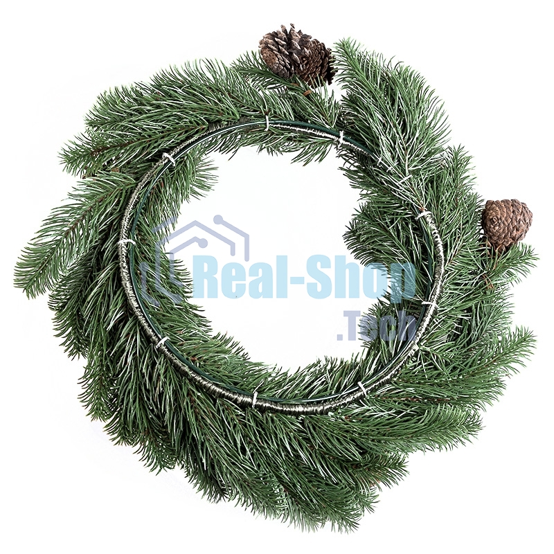 Еловый венок с шишками Neon-night Ø 45 см, Литой