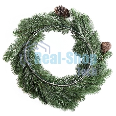 Еловый венок с шишками Neon-night Ø 45 см, Литой