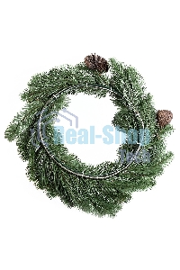 Еловый венок с шишками Neon-night Ø 45 см, Литой
