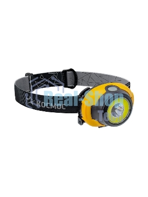 Фонарь налобный Космос 3Вт COB LED 3 режима работы питание 3хAAA