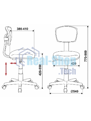 Кресло детское Бюрократ CH-299/ABSTRACT спинка сетка мультиколор сиденье мультиколор абстракция