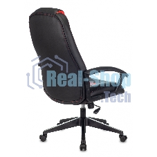 Кресло игровое Zombie 8 черный/красный, искусственная кожа, крестовина пластик