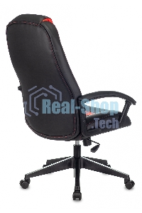 Кресло игровое Zombie 8 черный/красный, искусственная кожа, крестовина пластик