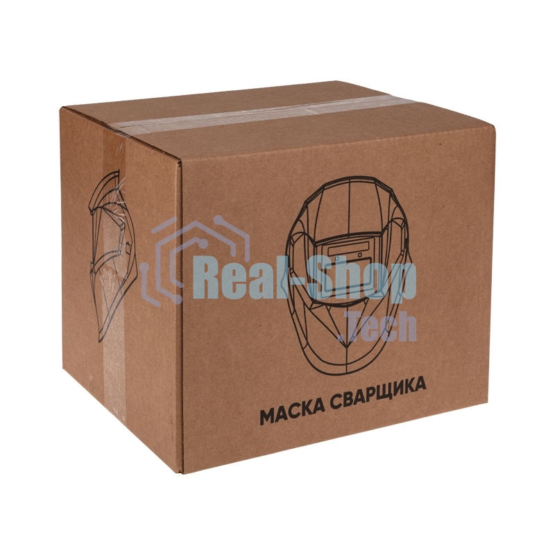 Маска сварщика Kranz с черным минеральным стеклом DIN 9