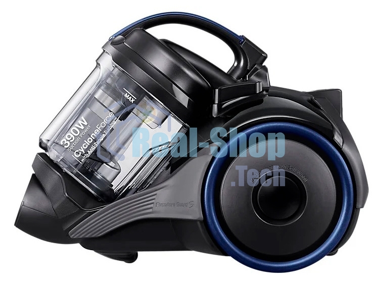 Пылесос Samsung VC15K4136HB/EV черный/синий, 390/1500 Вт, уборка сухая, пылесборник контейнер 1.3 л