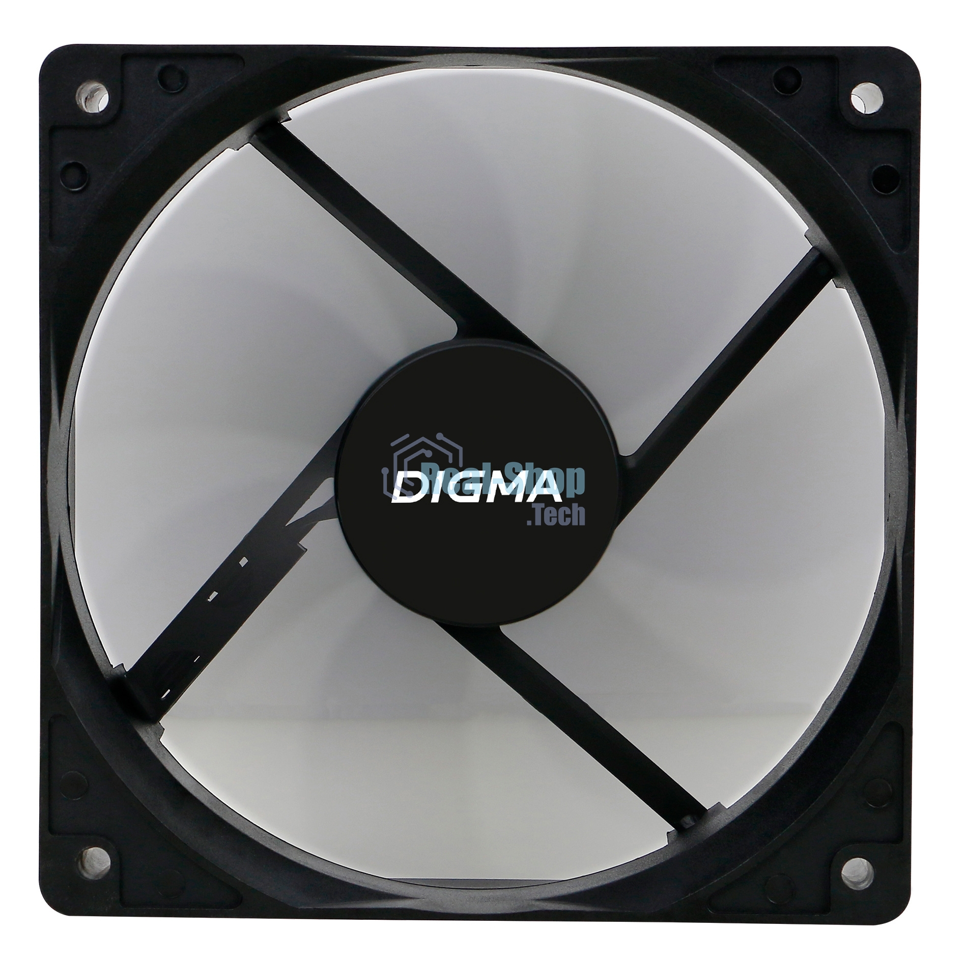 Вентилятор для корпуса Digma DFAN-120-7 черный, 120 мм, 1200 об/мин, 23 дБ, 4 pin