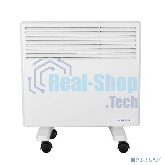 Конвектор Eurolux ОК-EU-1000, белый, 1000 Вт, 15 м2, термостат