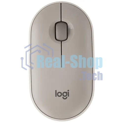 Мышь беспроводная Logitech Pebble M350 серый, 1000 dpi, радиоканал, Bluetooth, USB, кнопки - 3