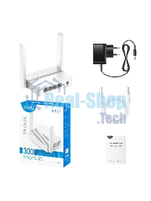 Роутер Cudy WR300 N300 10/100BASE-TX/Wi-Fi белый