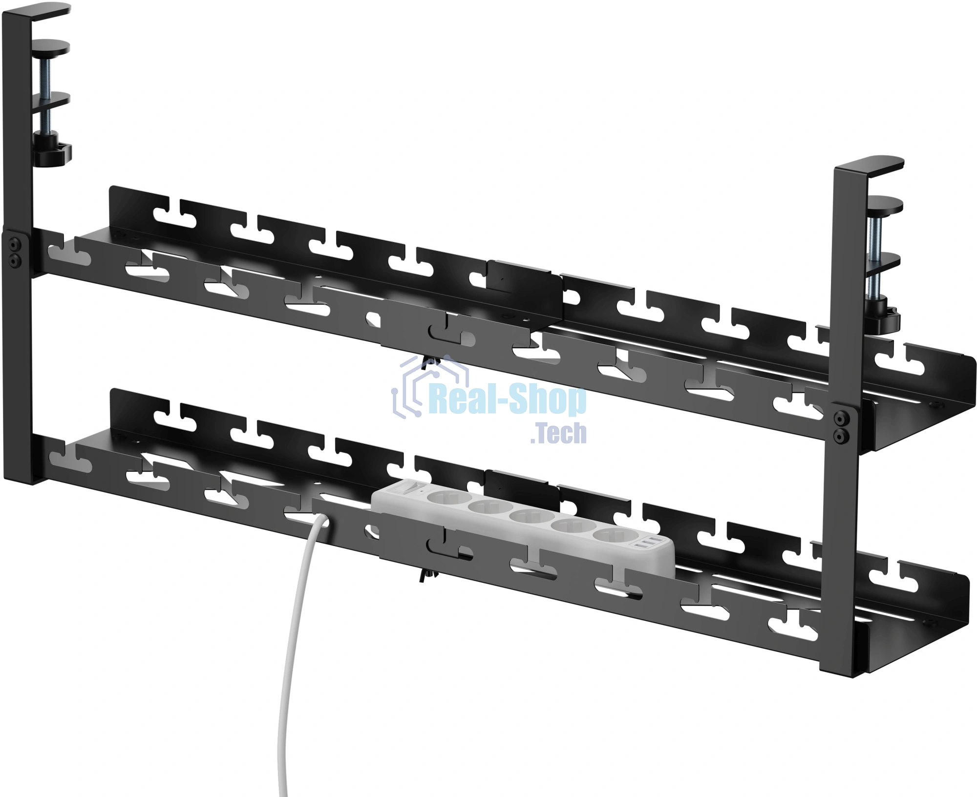 Кабель-канал Cactus CS-CM-700-2BK для столов 72.8x13.5x34.2 см черный