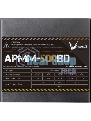 Блок питания Aerocool/Formula APMM-500BD, 500Вт, 80 PLUS Bronze, 120мм, черный