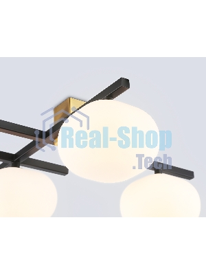 Светильник Ambrella light LH51015/5 BK/BS/FR черный/латунь/белый матовый G9*5 max 28W 800*560*170