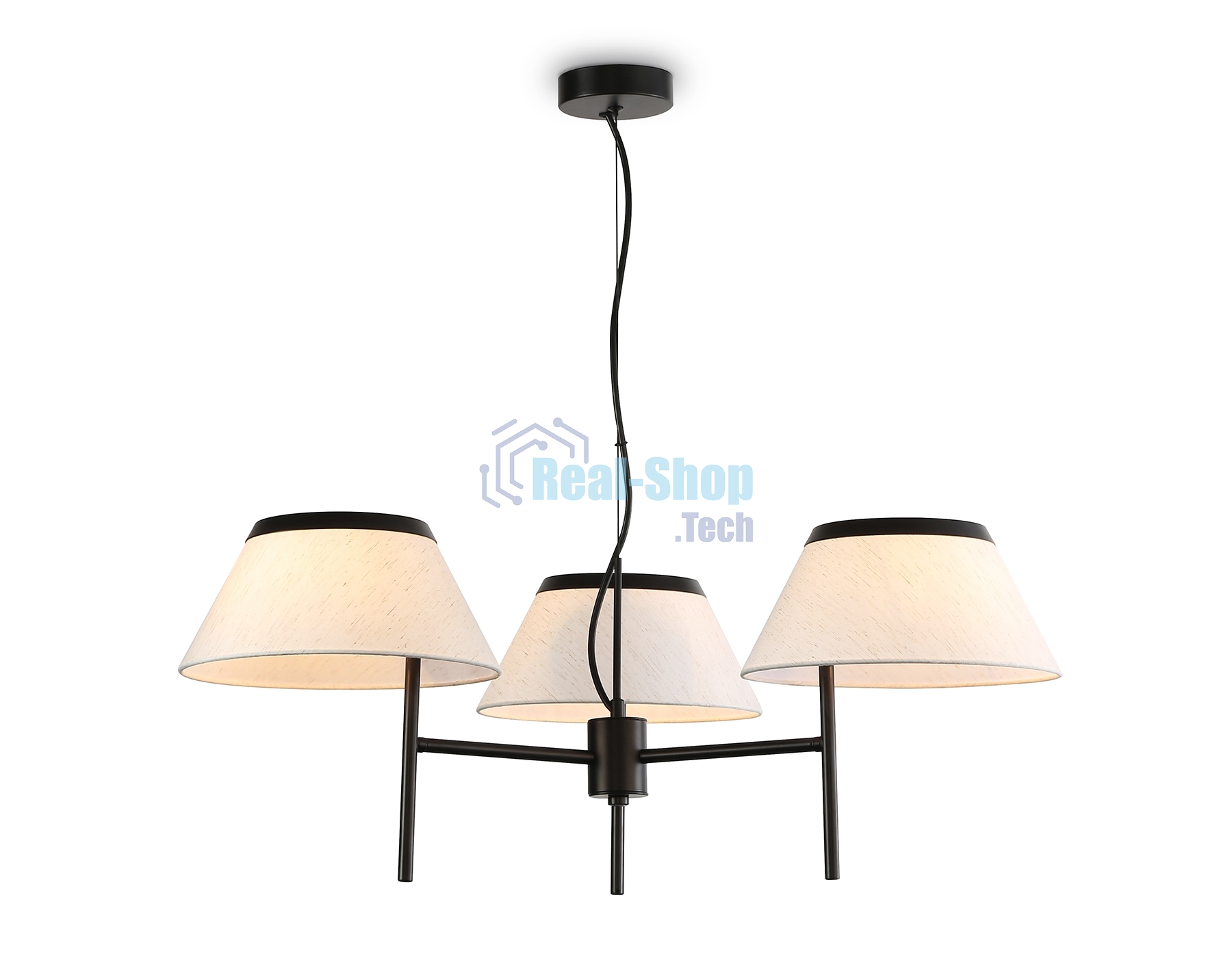 Светильник Ambrella light LH72451/3 BK/WH черный/белый Е14/3 max 40W D800*290-1080