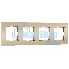 Рамка на 4 поста Slab (шампань софт) W0042911