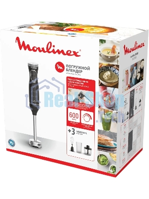 Блендер погружной Moulinex DD5R38F0 черный/серебристый, 600 Вт, плавная регулировка скорости, турбо