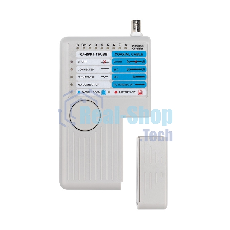 Тестер кабеля Rexant универсальный 5 в 1 RJ-45+RJ-11+1394+USB+BNC 3468