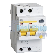 Выключатель автоматический дифференциального тока 2п C 6А 10мА тип AC 4.5кА АД-12 ИЭК MAD10-2-006-C-010