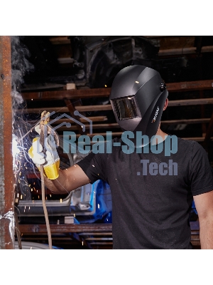 Маска сварщика Kranz с черным минеральным стеклом DIN 9