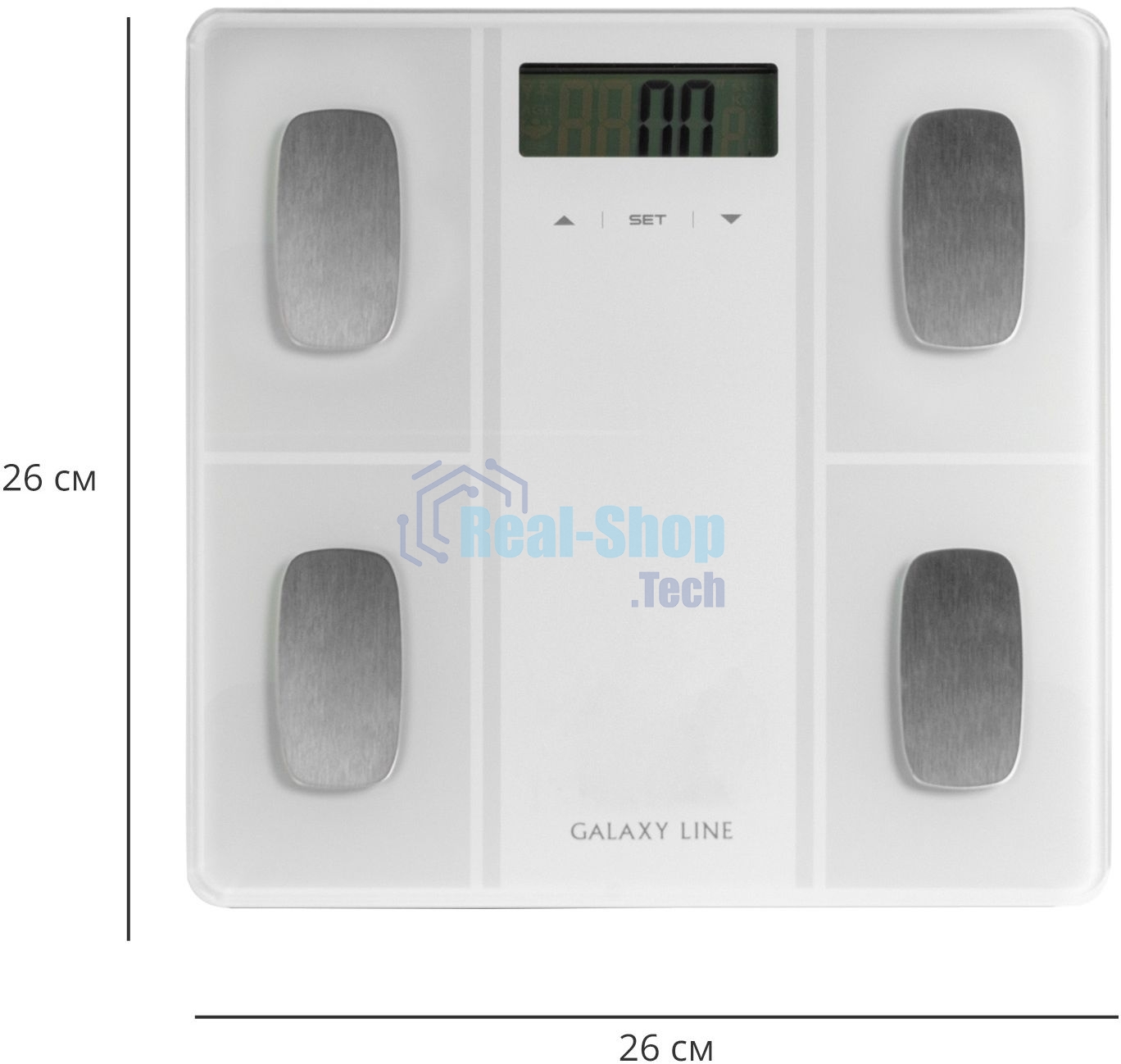 Весы напольные многофункциональные Galaxy Line GL 4854, белый, электронные, элемент питания типа 