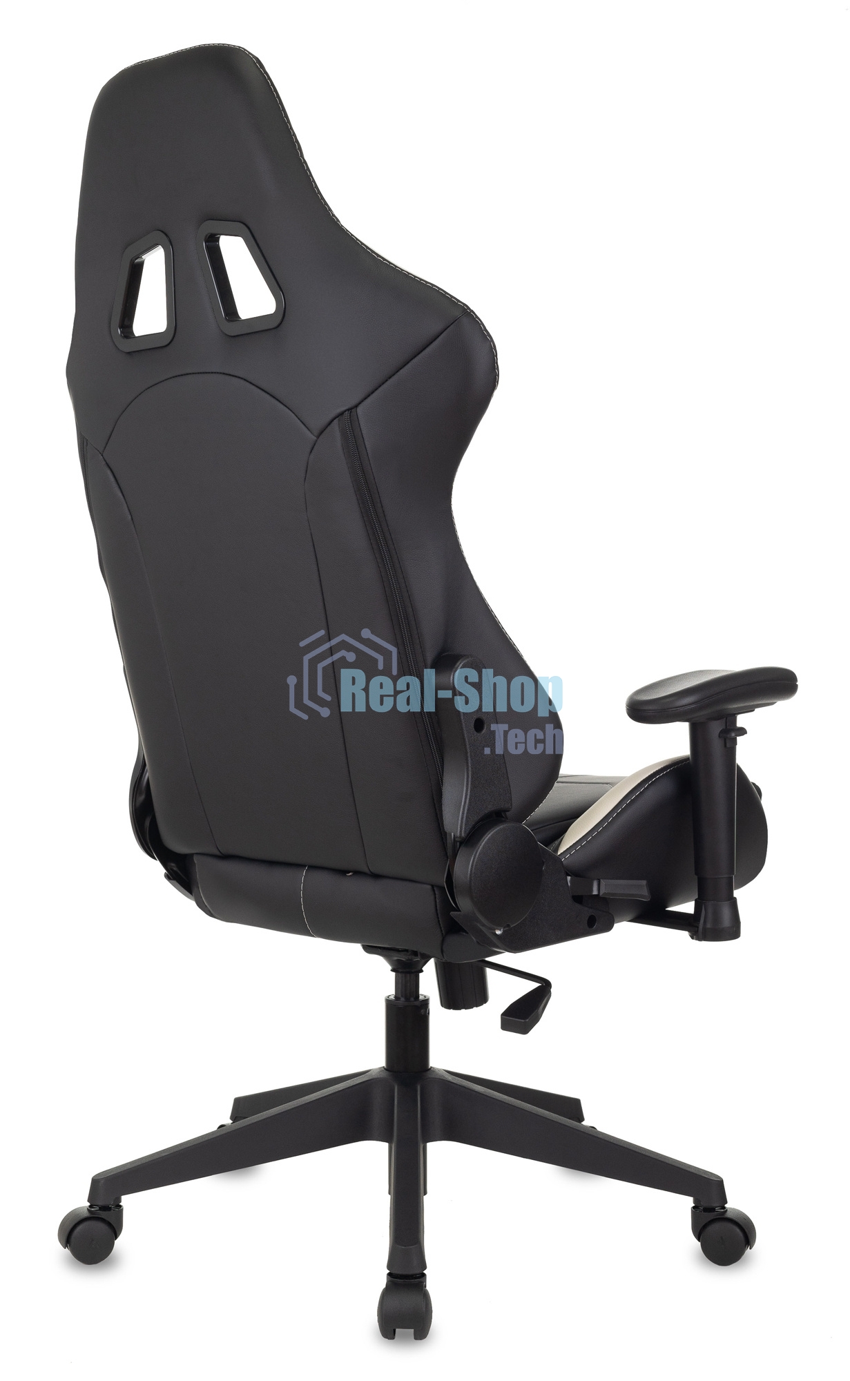 Кресло игровое Бюрократ VIKING 5 AERO WHITE черный/белый искусственная кожа