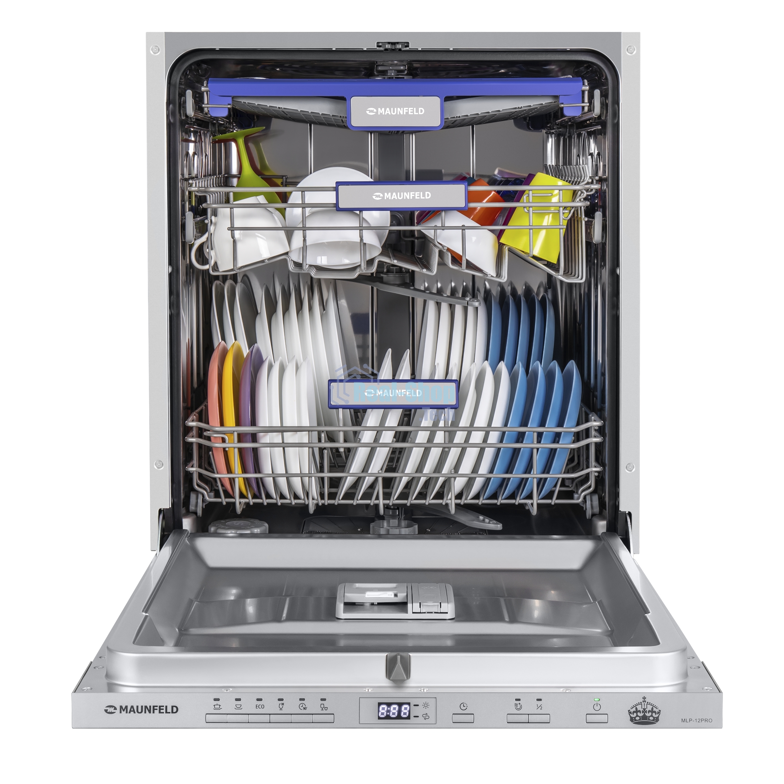 Встраиваемая посудомоечная машина Maunfeld MLP-12PRO, серебристый, 59.8 см, 14 компл., 47 дБ, класс A+++