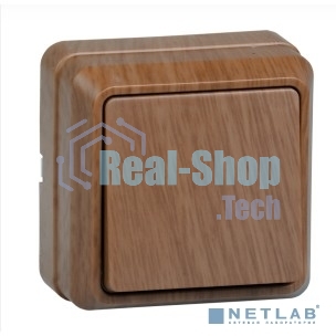 Выключатель 1-кл. ОП ОКТАВА 10А IP20 дуб ИЭК EVO10-K04-10-DC