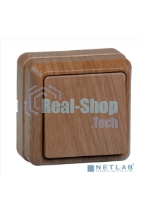 Выключатель 1-кл. ОП ОКТАВА 10А IP20 дуб ИЭК EVO10-K04-10-DC