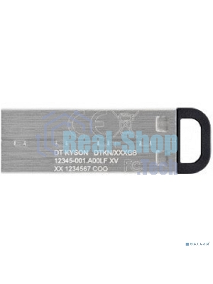Флешка USB Kingston DataTraveler KYSON (DTKN/128 Gb), 128Gb, USB 3.2 Gen 1, R/W 200/60, серебристый/черный