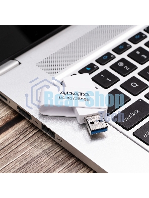 Флешка USB ADATA UC310 (UC310-256G-RWH), 256Gb, USB 3.2 Gen1, R/W 100/30, белый