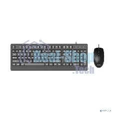 Комплект клавиатура + мышь проводной комплект Philips SPT6324, USB 2.0 104 клав/3 кнопки, 1200dpi, русская заводская раскладка, черный