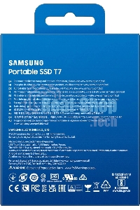 Внешний SSD Samsung T7 Shield, 4TB, USB 3.2 Gen 2 Type-C, R/W 1050/1000, черный