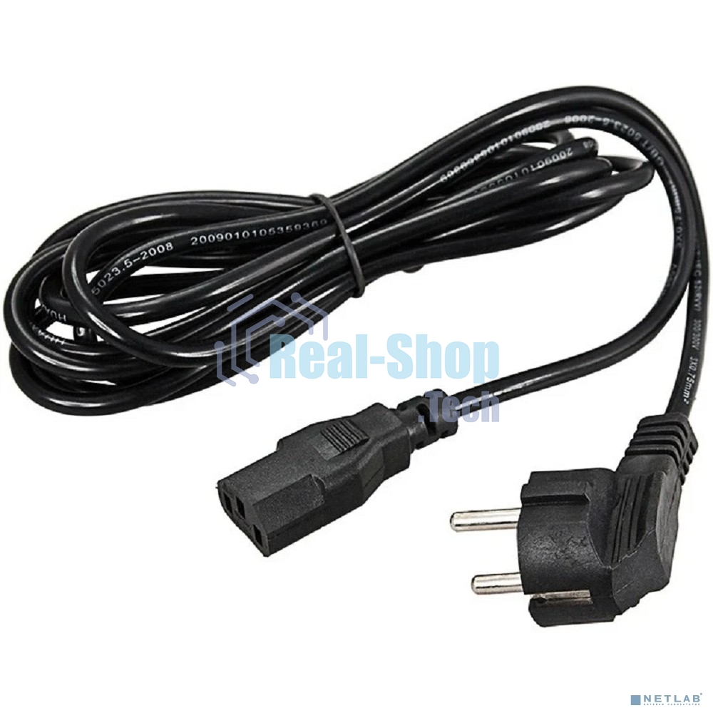 Шнур сетевой Rexant СЕЕ 7/7 (Schuko) – IEC 320 C13 3x0,75мм², длина 3м