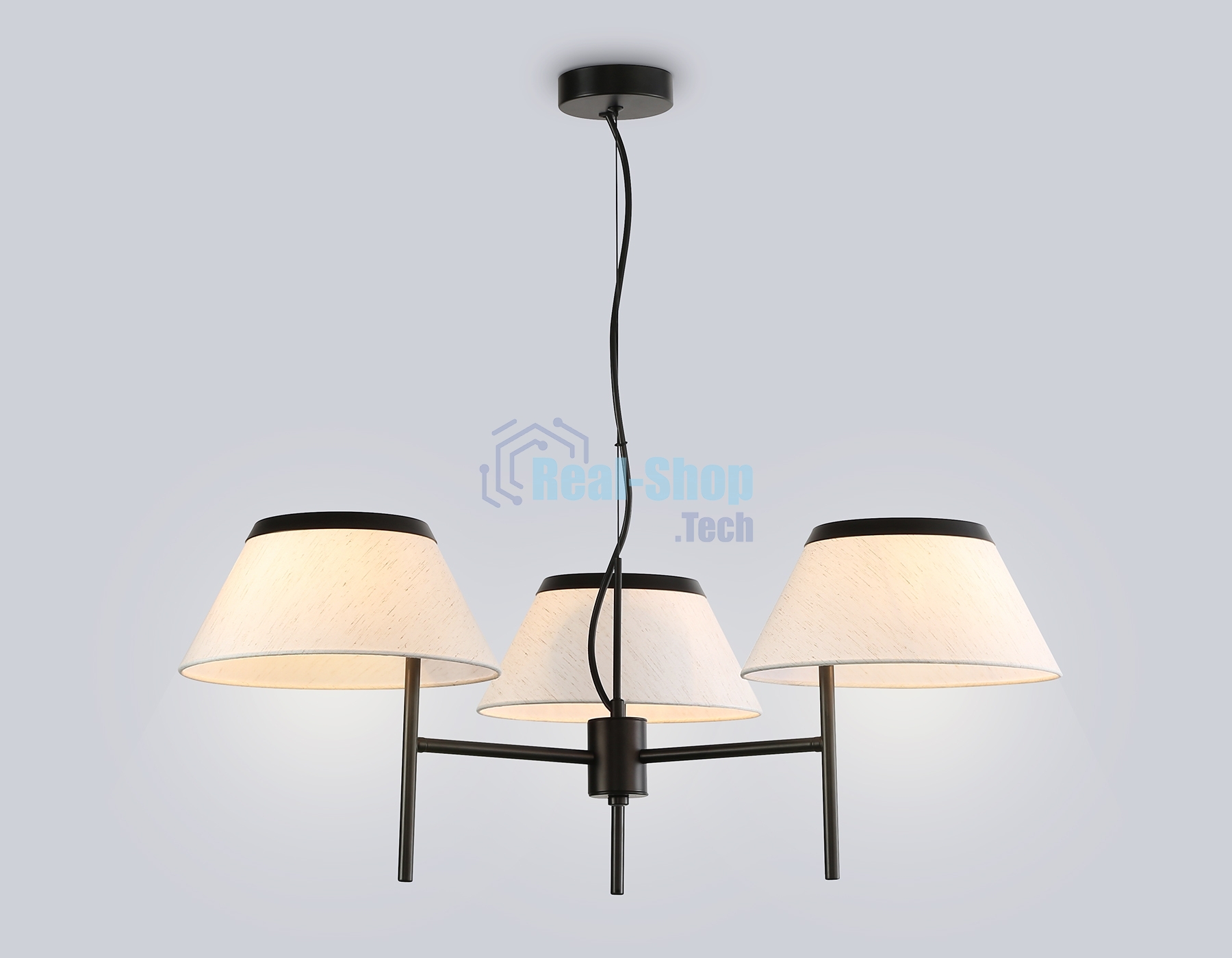 Светильник Ambrella light LH72451/3 BK/WH черный/белый Е14/3 max 40W D800*290-1080