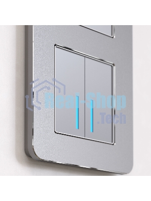 Рамка на 4 поста Platinum (алюминий) W0042606