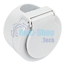 Ovivo Розетка с/з с крышкой, IP54, ОУ, ИксВан (xONE), белый, 406-010000-249